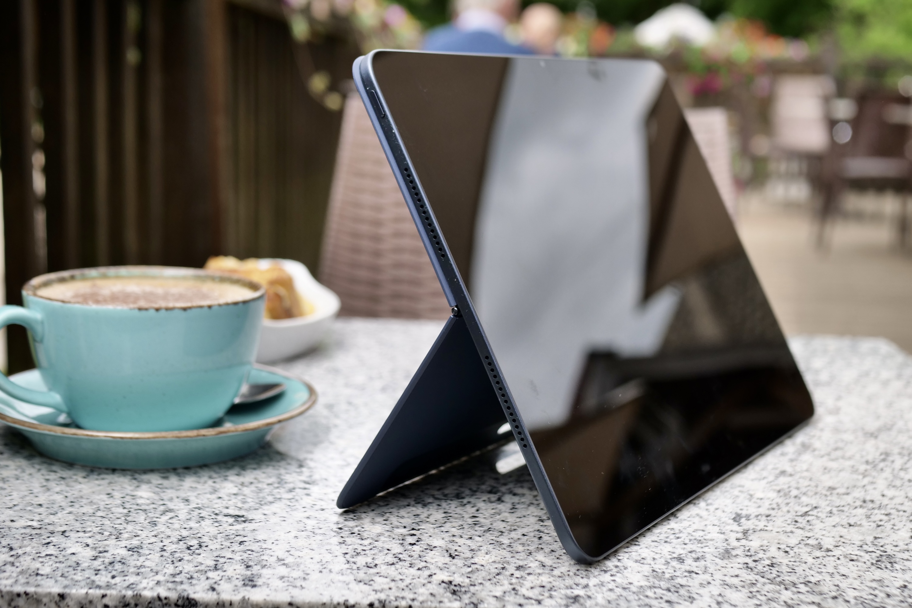The OnePlus Pad 3 in landscape orientation, suitable for media viewing and productivity.