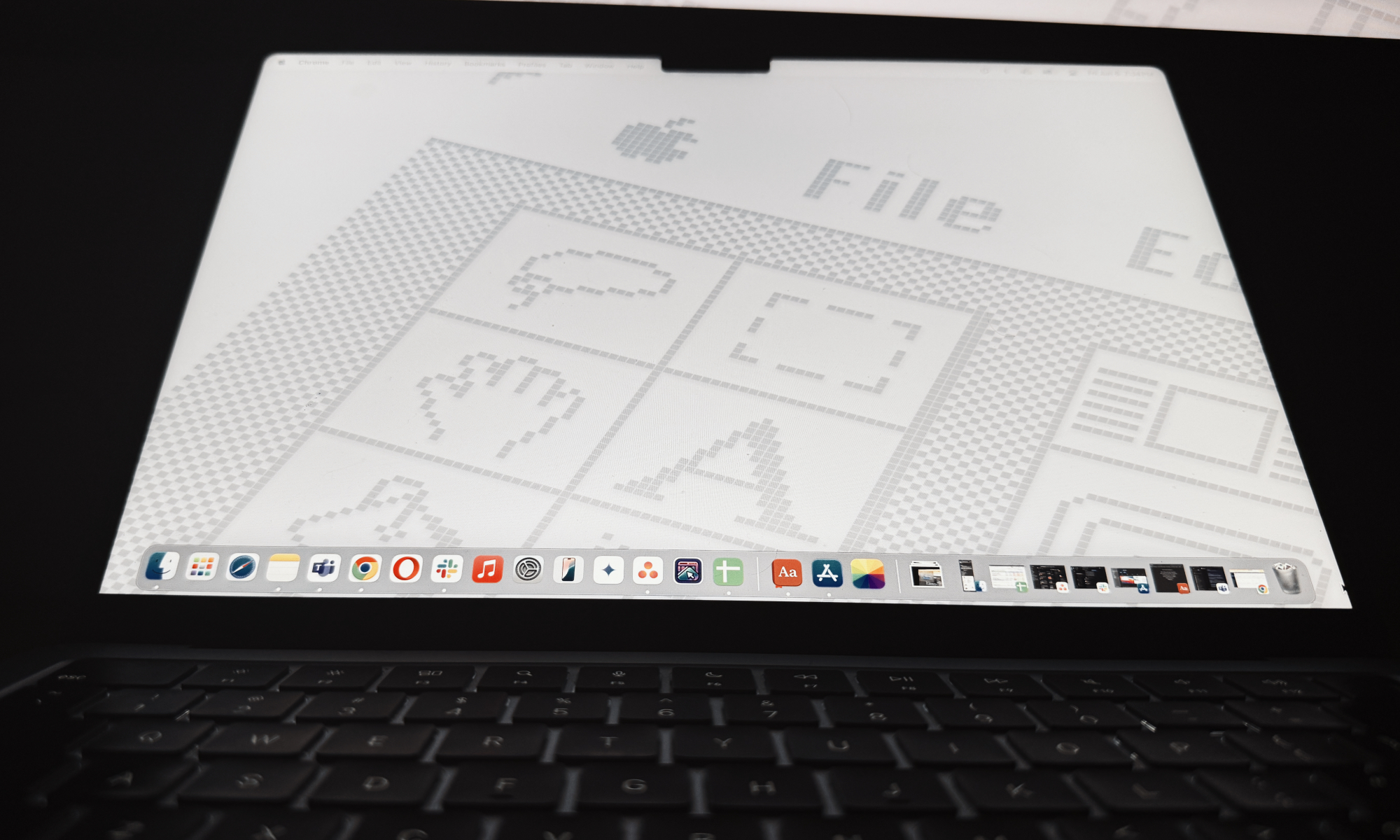 Clean macOS desktop showing only the wallpaper, with all icons and files hidden.