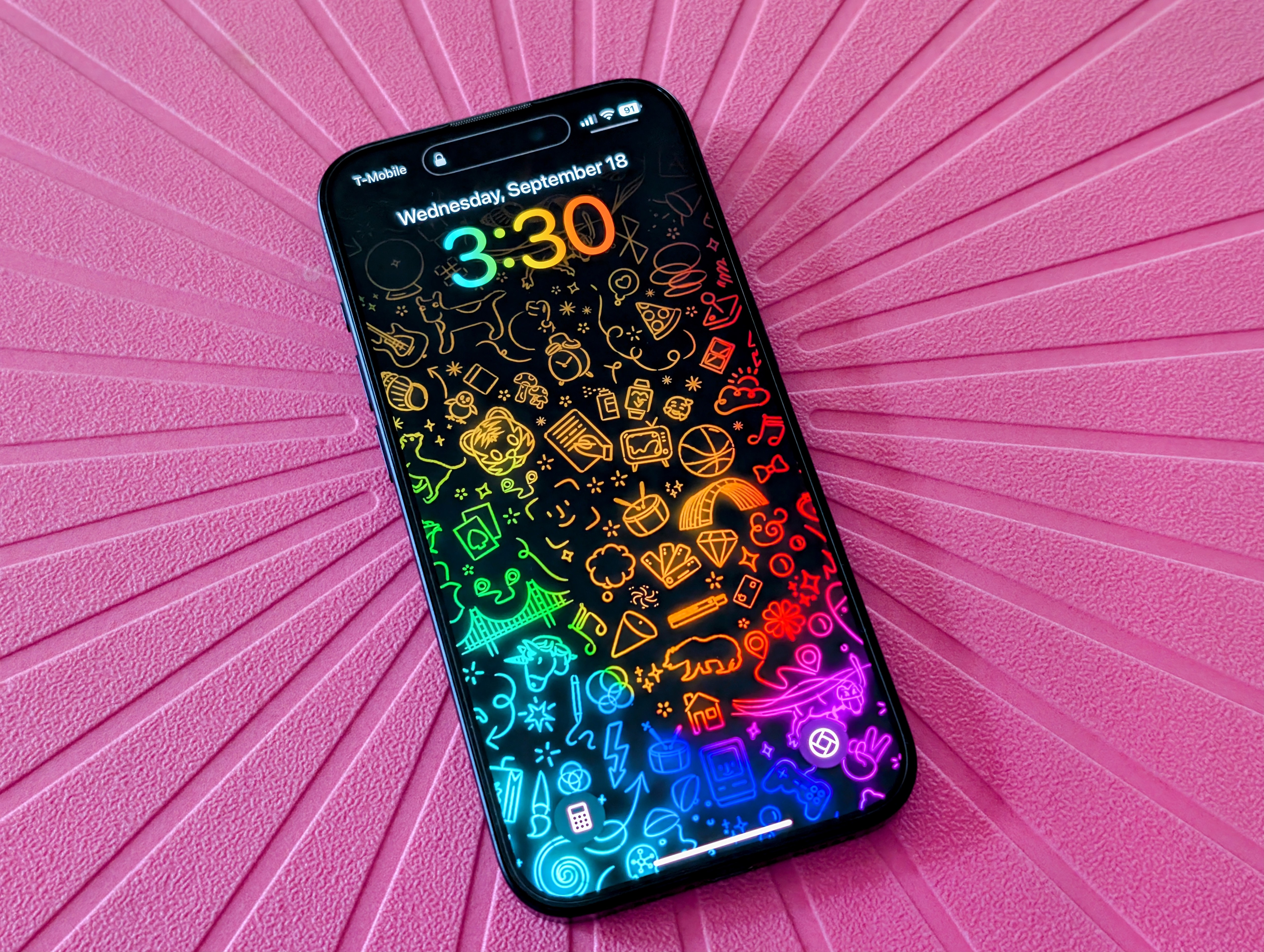 iPhone 15 Pro showcasing an iOS 18 lock screen, emphasizing the call for a more stable and rebuilt iOS 19.