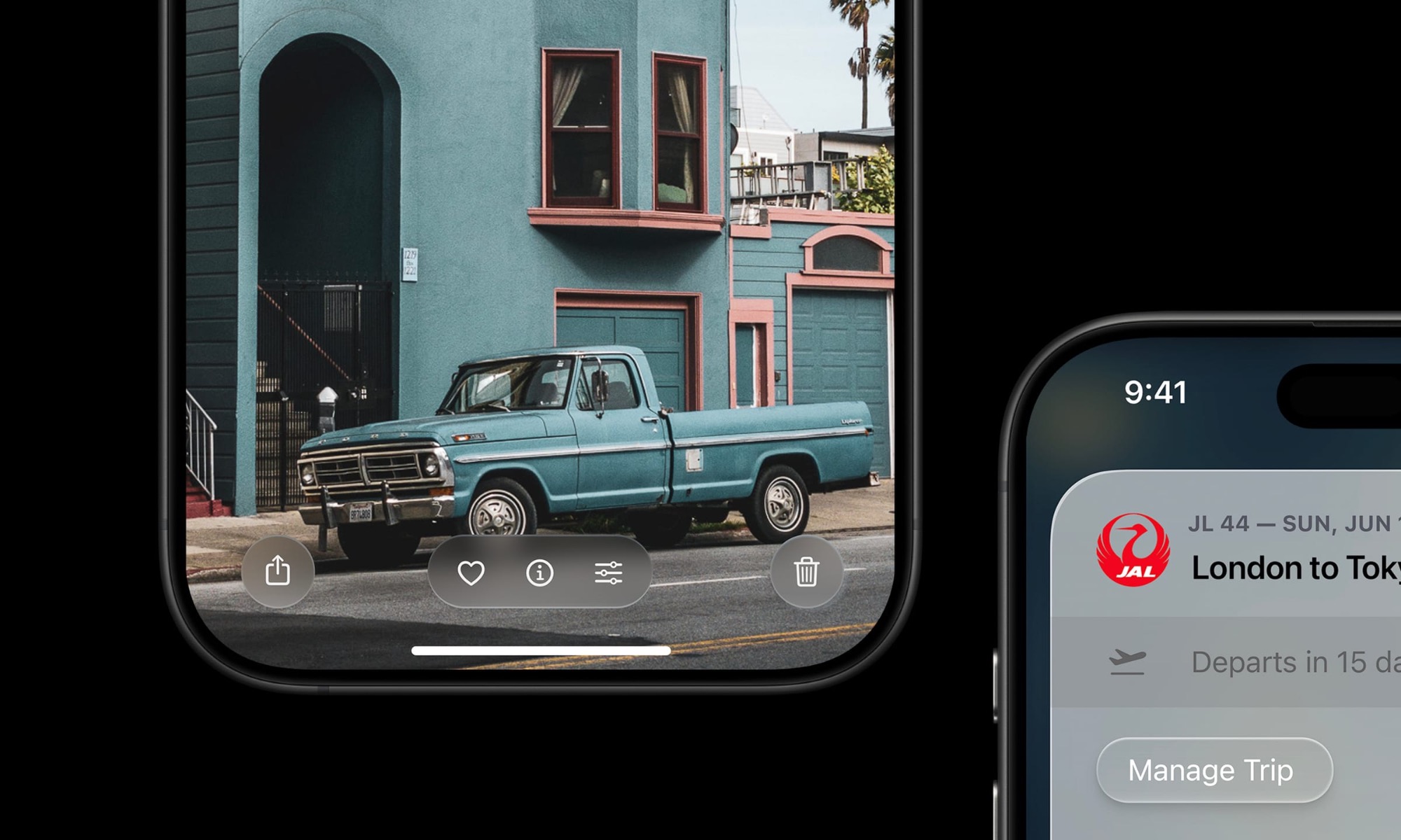 Conceptual render illustrating the comprehensive iOS 26 redesign with glassmorphism.