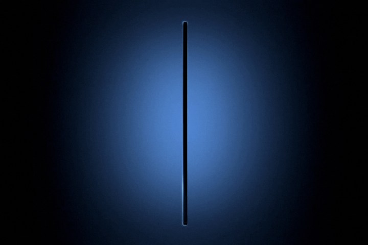 Animated teaser graphic illustrating the potential slim profile of the Samsung Galaxy Z Fold 7.
