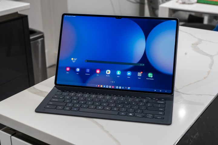 Galaxy Tab S10 Ultra with its Book Cover Keyboard Slim, an example of Android tablet keyboard accessories