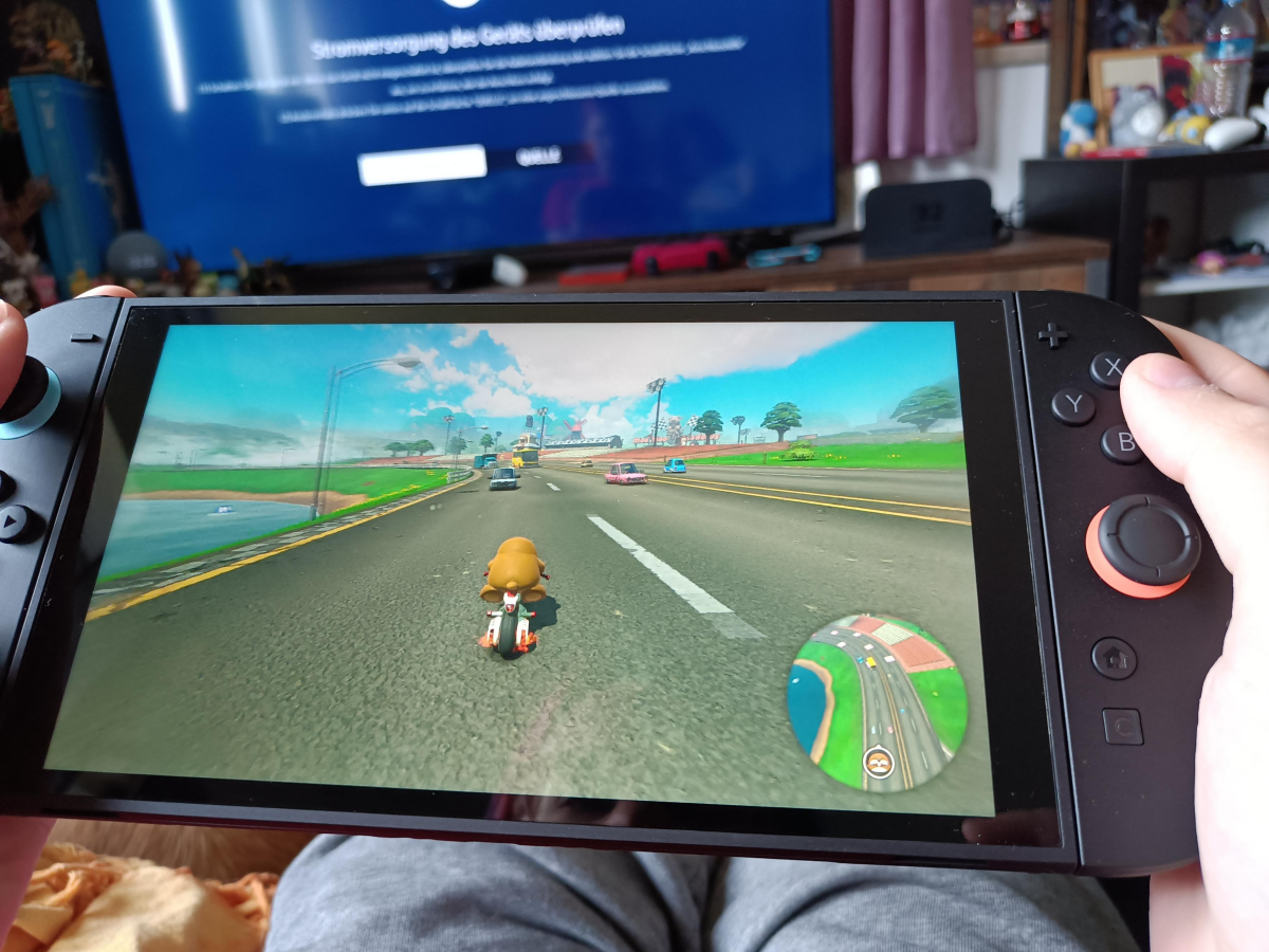 Mario Kart World's new Free Roam mode on Nintendo Switch 2, displaying an open-world environment.