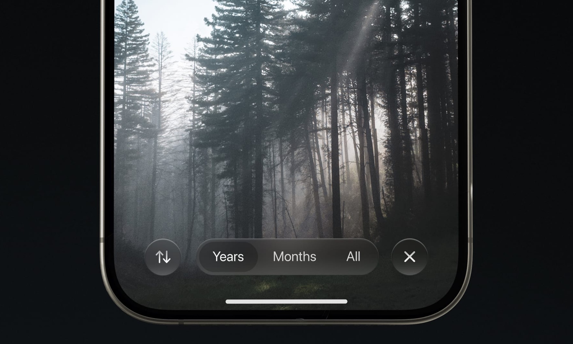 Conceptual render of iOS 26 showcasing the rumored glassmorphism interface elements on an iPhone.