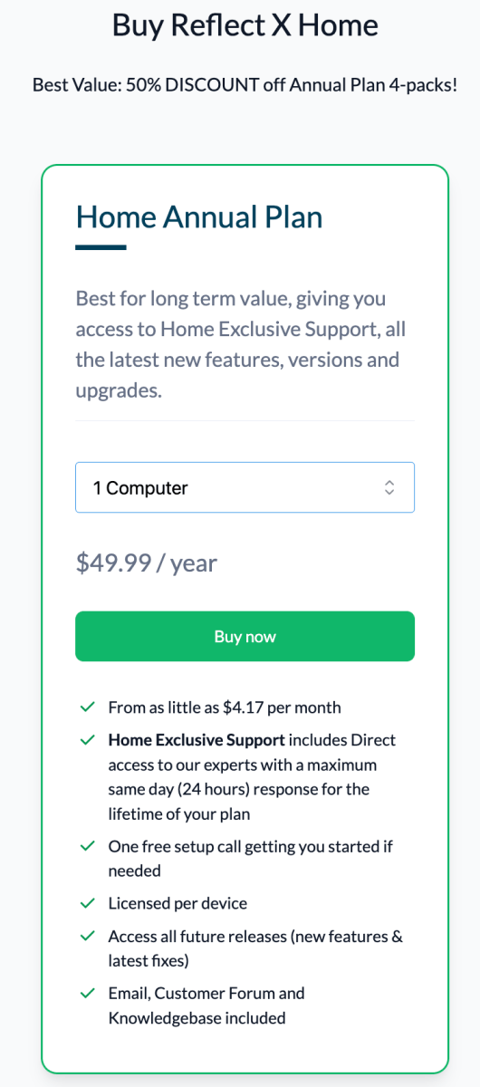 Macrium Reflect X subscription pricing model with no perpetual license option