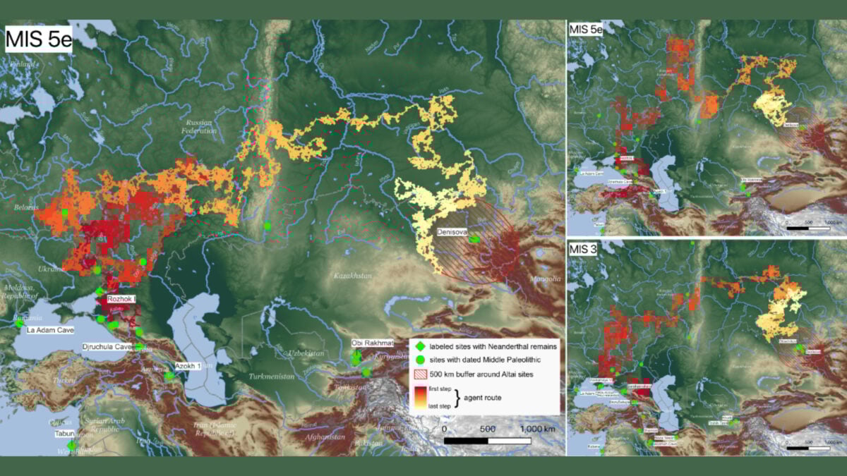 Simulations Reveal Neanderthal Migration Routes to Asia