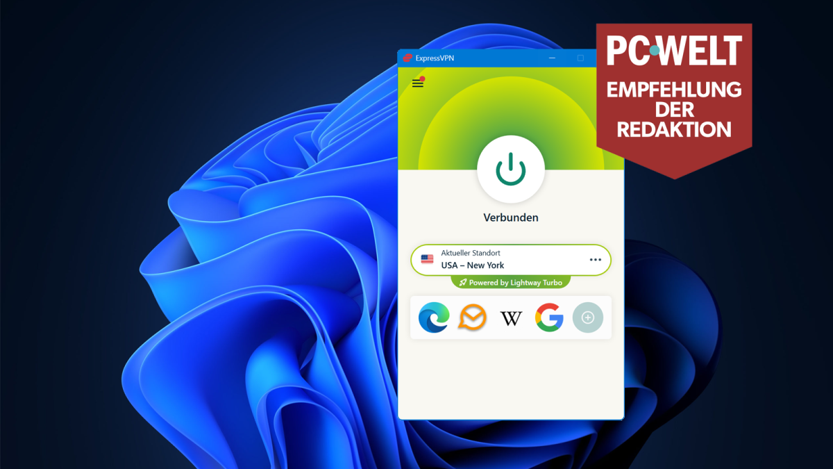 ExpressVPN logo featured in an article discussing potential risks of using VPNs, including with Tor, and provider trust.