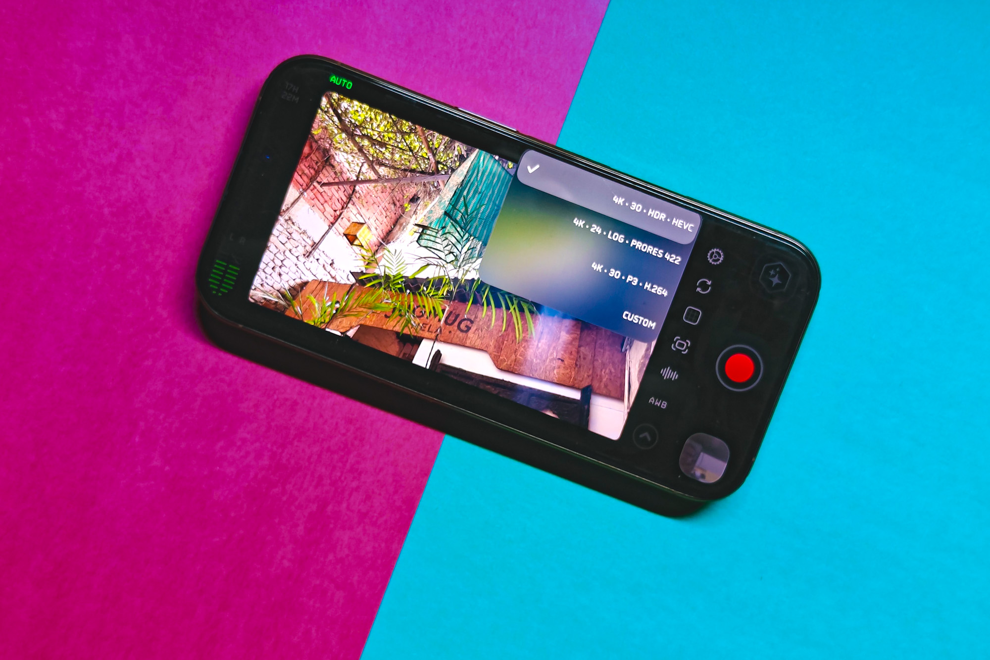 Kino app interface on an iPhone, showcasing professional video controls that could inspire iOS 26 camera features.